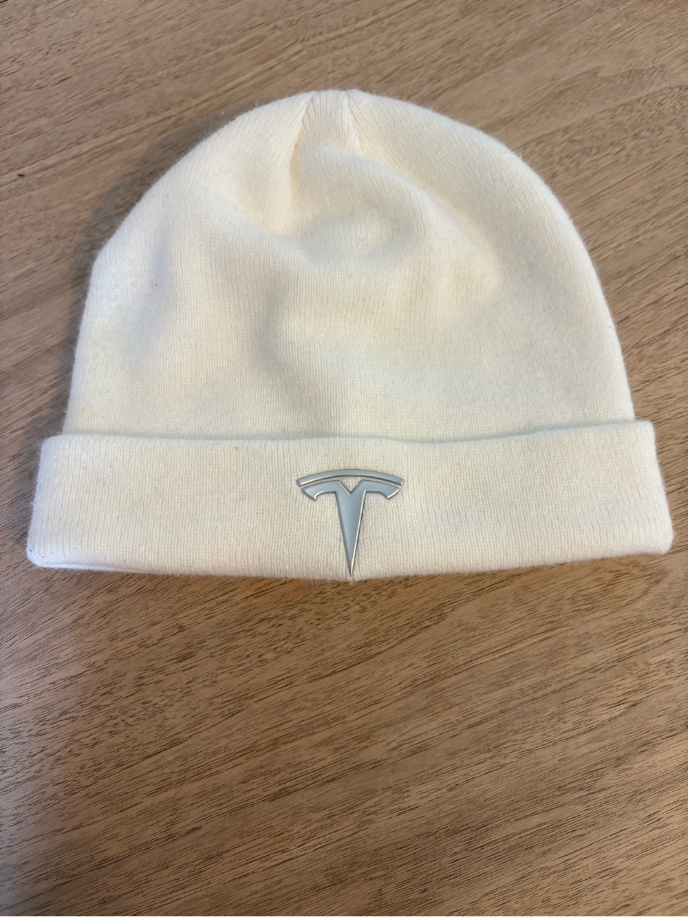 Tesla T Logo Cuffed Beanie